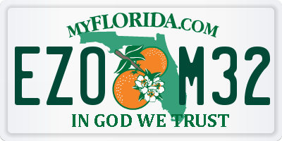 FL license plate EZOM32