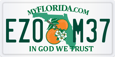 FL license plate EZOM37