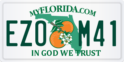 FL license plate EZOM41