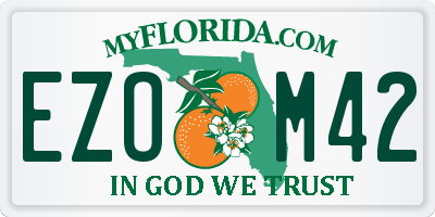 FL license plate EZOM42