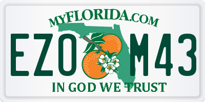 FL license plate EZOM43