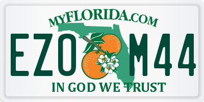 FL license plate EZOM44