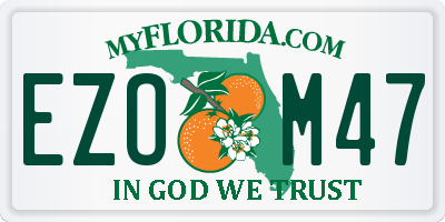 FL license plate EZOM47