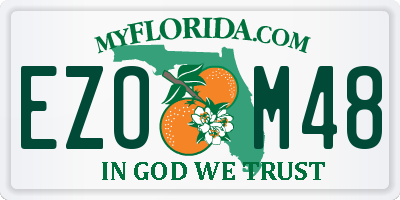 FL license plate EZOM48