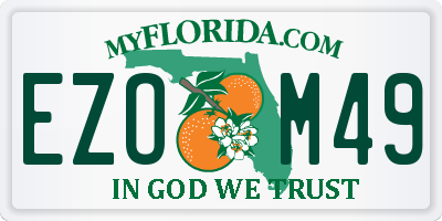 FL license plate EZOM49