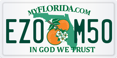 FL license plate EZOM50