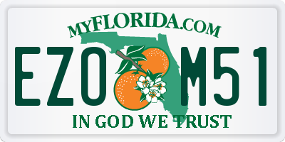 FL license plate EZOM51