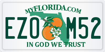 FL license plate EZOM52