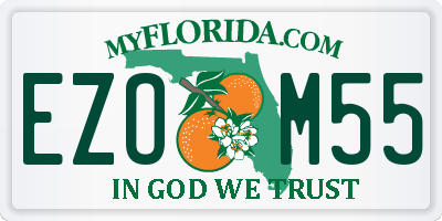 FL license plate EZOM55