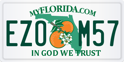 FL license plate EZOM57