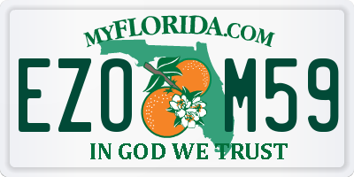 FL license plate EZOM59