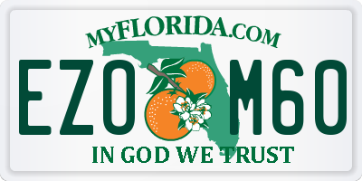 FL license plate EZOM60