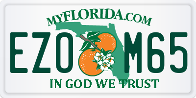 FL license plate EZOM65