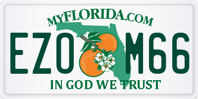 FL license plate EZOM66