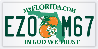 FL license plate EZOM67