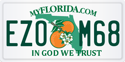 FL license plate EZOM68