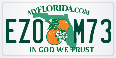 FL license plate EZOM73