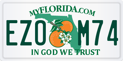 FL license plate EZOM74