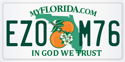 FL license plate EZOM76