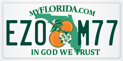 FL license plate EZOM77