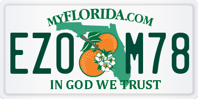 FL license plate EZOM78