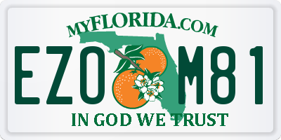 FL license plate EZOM81