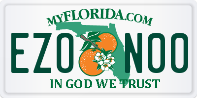 FL license plate EZON00