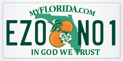 FL license plate EZON01