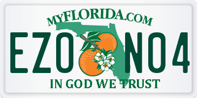 FL license plate EZON04