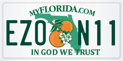 FL license plate EZON11