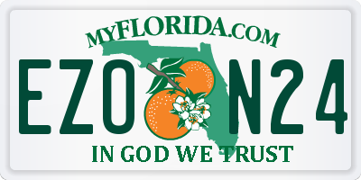 FL license plate EZON24