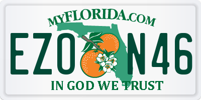 FL license plate EZON46