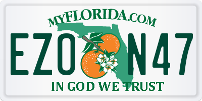 FL license plate EZON47