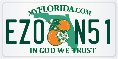 FL license plate EZON51