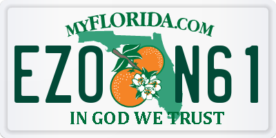 FL license plate EZON61