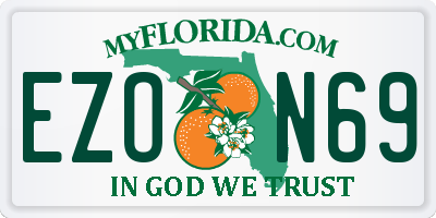 FL license plate EZON69