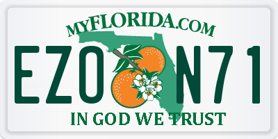 FL license plate EZON71