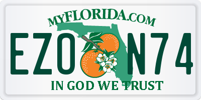 FL license plate EZON74