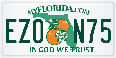 FL license plate EZON75