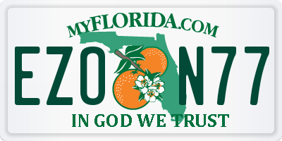 FL license plate EZON77