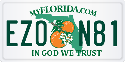 FL license plate EZON81