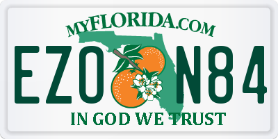 FL license plate EZON84