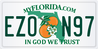 FL license plate EZON97