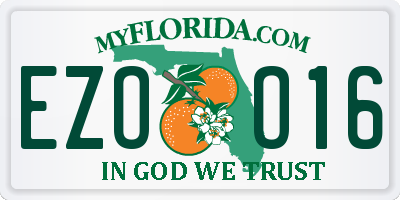 FL license plate EZOO16