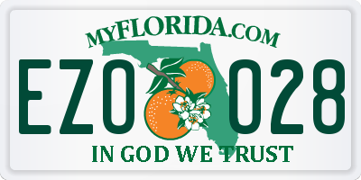 FL license plate EZOO28