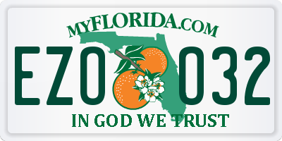 FL license plate EZOO32