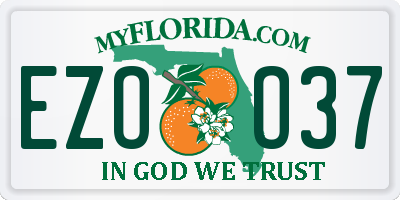 FL license plate EZOO37