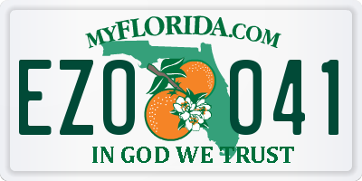 FL license plate EZOO41