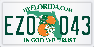 FL license plate EZOO43