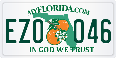 FL license plate EZOO46